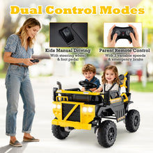 Load image into Gallery viewer, 2 Seater Kids Electric Truck Construction Vehicle with Remote Control

