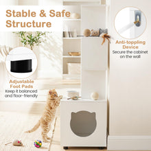 Load image into Gallery viewer, Cat Litter Box Enclosure with 3 Shelves
