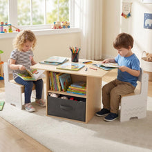 Load image into Gallery viewer, Kids Table and Chairs, Wooden Toddler Activity Desk Set
