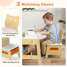 Load image into Gallery viewer, Kids Table and Chairs, Multifunctional Activity Desk with Chalkboard &amp; Whiteboard
