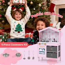 Load image into Gallery viewer, Kids Play Kitchen with 2 Stoves and Drawers and Dishwasher
