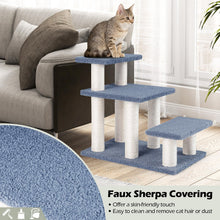Load image into Gallery viewer, Cat Stairs, 3-Step Pet Easy Climb Ladder with Sisal Scratching Posts
