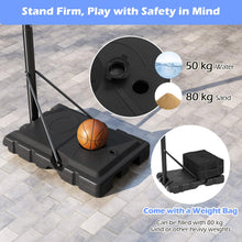 Load image into Gallery viewer, 7.4-10FT Height Adjustable Portable Basketball Goal
