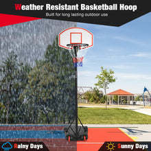 Load image into Gallery viewer, Portable 5.4FT-7FT Adjustable Basketball Backboard Hoop Net System
