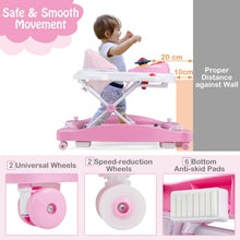 Load image into Gallery viewer, Baby Walker, 6 in 1 Foldable Toddler Push Along Walker with Wheels, Music Tray, Lights and Rocker Mode
