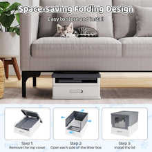 Load image into Gallery viewer, Cat Litter Box, Foldable Hooded Litter Tray with Lid
