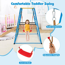 Load image into Gallery viewer, 6-in-1 Indoor Jungle Gym Metal Climber with Slide and Monkey Bars
