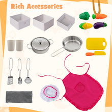Load image into Gallery viewer, Wooden Kids Play Kitchen Corner with Lights and Water Circulation System
