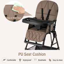 Load image into Gallery viewer, Compact High Chair with 3-Position Adjustable Dishwashable Tray
