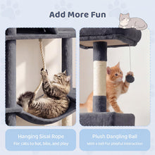 Load image into Gallery viewer, Cat Tree, 158cm Tall Multi-Layer Cats Tower with Plush Top Perch
