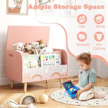 Load image into Gallery viewer, Wooden Toy Box, Kids Storage Chest with Flip-top Lid
