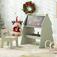 Load image into Gallery viewer, 2-in-1 Kids Art Easel, Toddler Wooden Painting Drawing Easel with Chair
