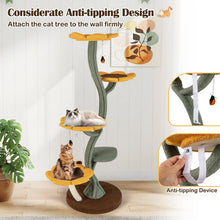 Load image into Gallery viewer, Cat Tree, 175cm Tall Cat Tower with 4 Flower-shaped Platforms
