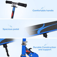 Load image into Gallery viewer, Folding Kick Push Scooter with 2 Flashing Wheels and Adjustable T-bar
