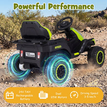 Load image into Gallery viewer, 24V Ride on Tractor with Trailer, Kids Electric Car
