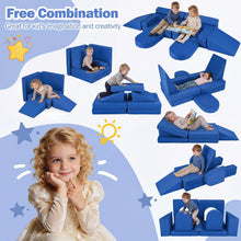 Load image into Gallery viewer, 10 PCS Modular Kids Play Sofa, Convertible Sofa Foam Couch
