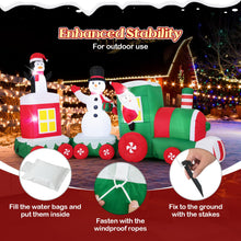 Load image into Gallery viewer, 11.5 Feet Christmas Inflatables Train with Snowman Penguin Gift Box
