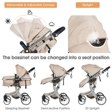 Load image into Gallery viewer, Baby Stroller, Foldable Toddler Pushchair with Rain Cover, Mosquito Net, Storage Bag
