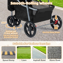 Load image into Gallery viewer, Pet Stroller with Adjustable Canopy and 3 Shock-absorbing Wheels
