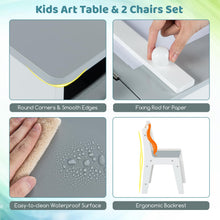 Load image into Gallery viewer, Kids Wooden Toddler Craft Easel Desk with 2-Tier Open Shelf
