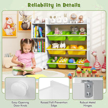 Load image into Gallery viewer, Toy Storage Organizer, 4 Tiers Kids Bookshelf and Toy Storage Unit with 8 Bins
