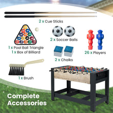 Load image into Gallery viewer, 2-in-1 Swivel Multi Game Table 122 cm Foosball and Pool Combo Table
