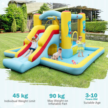Load image into Gallery viewer, 7 in 1 Kids Bouncy Castle with Slide&amp; Climbing Wall

