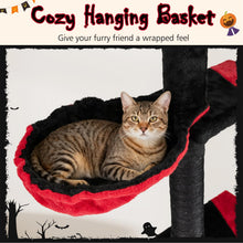 Load image into Gallery viewer, Floor to Ceiling Cat Tree, 5 Tier Tall Cat Tower with 245-300cm Adjustable Height
