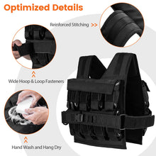 Load image into Gallery viewer, Weighted Vest, 20kg Fitness Weight Vests with Adjustable Buckles &amp; Mesh Bag
