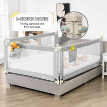 Load image into Gallery viewer, Height Adjustable Toddler Protection Guard with Storage Pocket and Double Safety Lock
