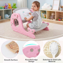 Load image into Gallery viewer, Toddler Table and Chair, Kids Art Table with Angle-Adjustable Whiteboard
