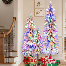 Load image into Gallery viewer, 3¡¯ 4¡¯ 5¡¯ Artificial Christmas Tree Set with 115 + 207 + 275 Branch Tips and 50 + 100 + 150 Colorful LED Lights
