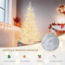 Load image into Gallery viewer, 6FT Pre-lit Christmas Tree with 383 Snow Flocked Branch Tips
