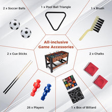 Load image into Gallery viewer, Swivel Game Table 2-in-1 Foosball and Pool Combo Space-saving
