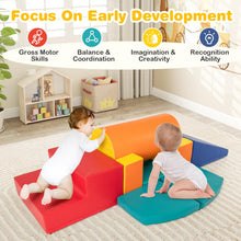 Load image into Gallery viewer, 10 Pieces Foam Climbing Blocks Set with PU Leather Surface for 1-3 Years Old
