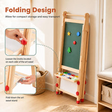 Load image into Gallery viewer, 3-in-1 Kids Art Easel, Double-Sided Folding Wooden Easel
