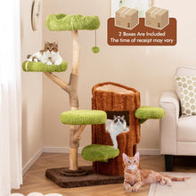Load image into Gallery viewer, Cat Tree, Multi-level Cat Tower with 2-story Cat House, Sisal Scratching Posts &amp; Board
