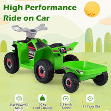 Load image into Gallery viewer, 6V Kids Electric Quad with Removable Back Trailer Toddler Ride On ATV

