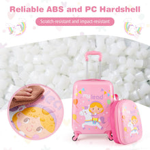 Load image into Gallery viewer, 2 Pieces Kid Luggage Set with 4 Spinner Wheels and Telescopic Handle

