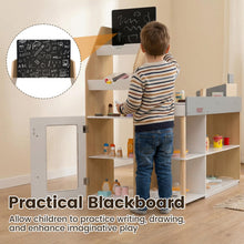 Load image into Gallery viewer, Kids Grocery Store Playset Wooden Pretend Play Supermarket with Shopping Cart
