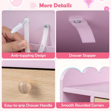 Load image into Gallery viewer, Kids Vanity Table and Chair Set, Girls Dressing Table
