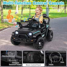Load image into Gallery viewer, Kids Ride on Car, 12V Battery Powered Toy Car with Remote Control, Lights, Music, Horn and Slow Start
