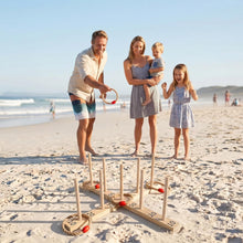 Load image into Gallery viewer, Ring Toss Game for Kids &amp; Adults, Wooden Quoits Games Set
