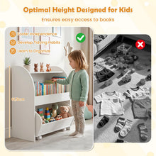 Load image into Gallery viewer, 2 Open Shelves &amp; Anti-toppling Kit, Wooden Children Storage Cabinet
