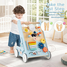 Load image into Gallery viewer, Wooden Baby Walker with Wheels for Boys and Girls 1+ Years Old
