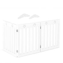Load image into Gallery viewer, Freestanding Wooden Dog Barrier with 360 Degree Flexible Hinges
