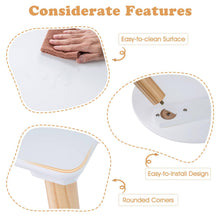 Load image into Gallery viewer, Children Activity Table with 2 Chairs and Pine Wood Legs, Flower Backrest
