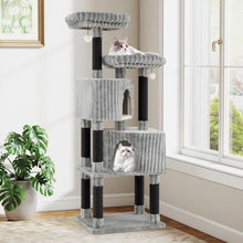 Load image into Gallery viewer, Cat Tree, 156cm Tall Multi-Layer Cats Tower with 2 Perch Beds
