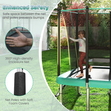 Load image into Gallery viewer, Outdoor Trampoline, 10FT x 8FT Rectangle Trampoline with Basketball Hoop
