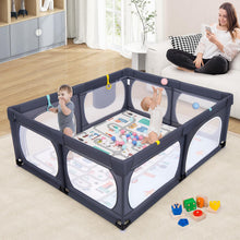 Load image into Gallery viewer, Baby Playpen with Mat, 189 x 158cm Toddler Fence Safety Play Yard
